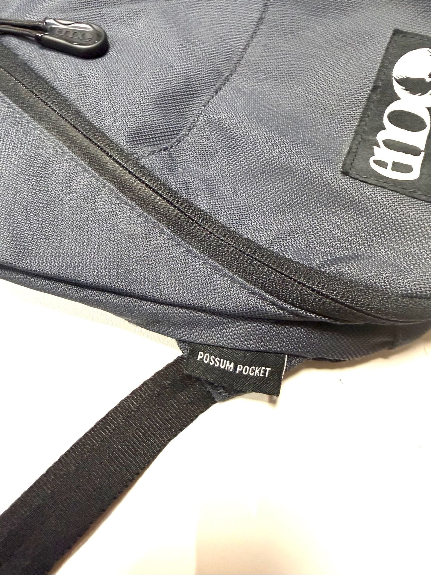 ENO Eagles Nest Outfitters Possum Pocket Sling Bag Gorpcore Outdoorcore Utility Techwear Campcore Crossbody Hammock Gear Bag Slate Charcoal Gray Padded Mesh Strap 7