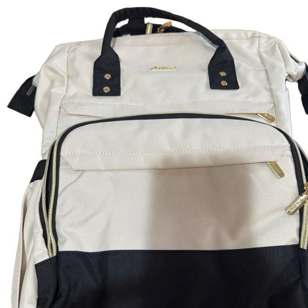 Lovevook Laptop Backpack Cream Black New With Tags