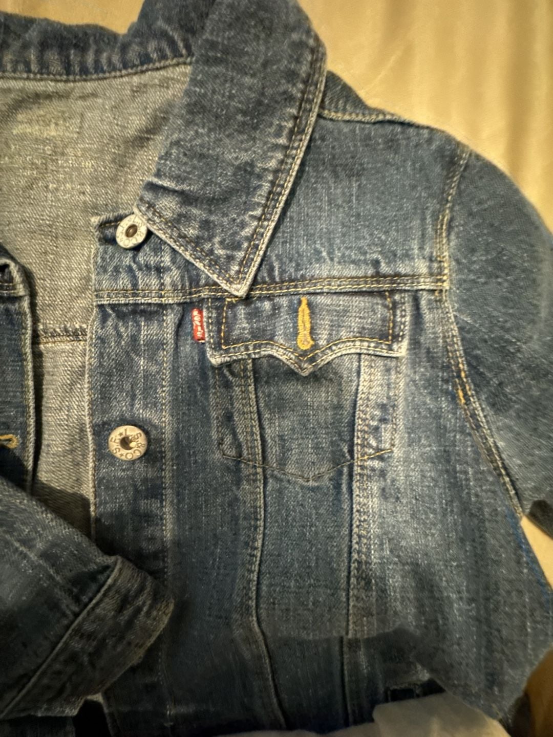 Girl size 7-10 lot of 6 items. Levi jacket, CK dress 7