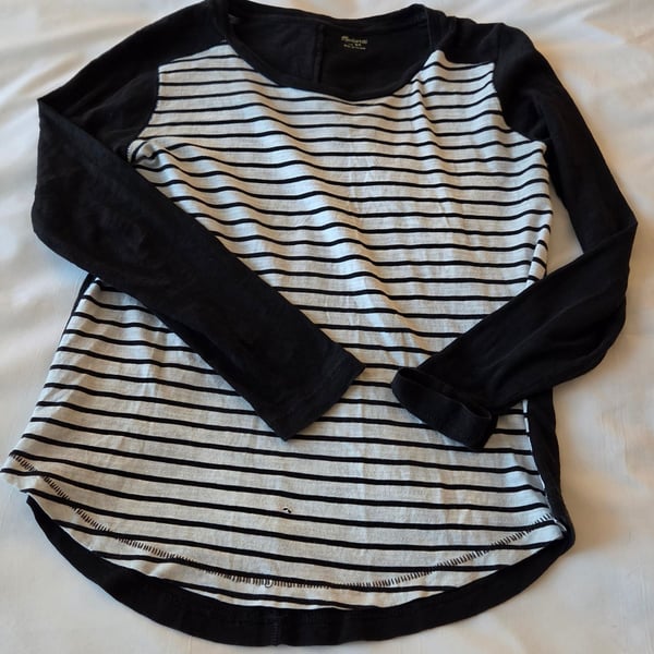 Madewell Striped Long Sleeve Raglan Shirt Size XS