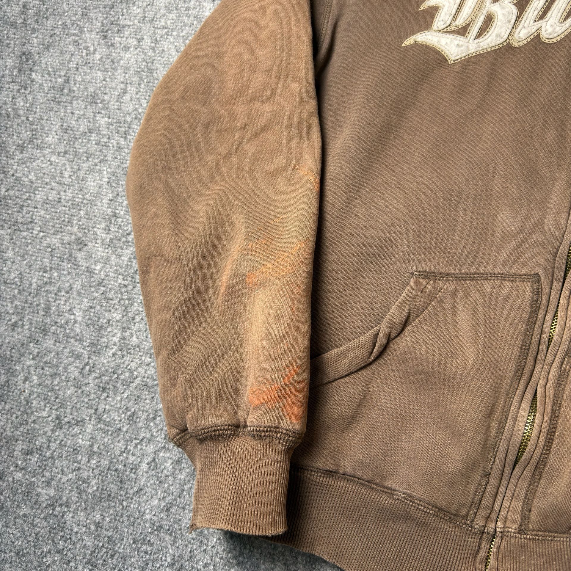 Billabong Sherpa Lined Zip Up Hoodie Brown Y2K 4