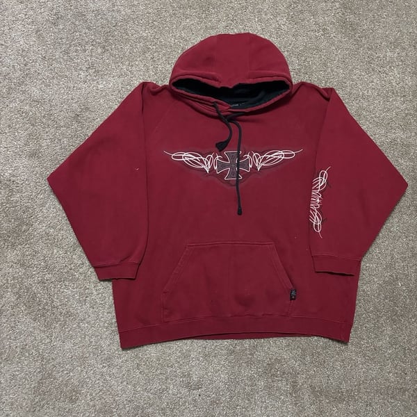 Early 2000s Insane Y2K Top Heavy Graphic Vintage Y2K Tribal Top Heavy Hoodie - L,