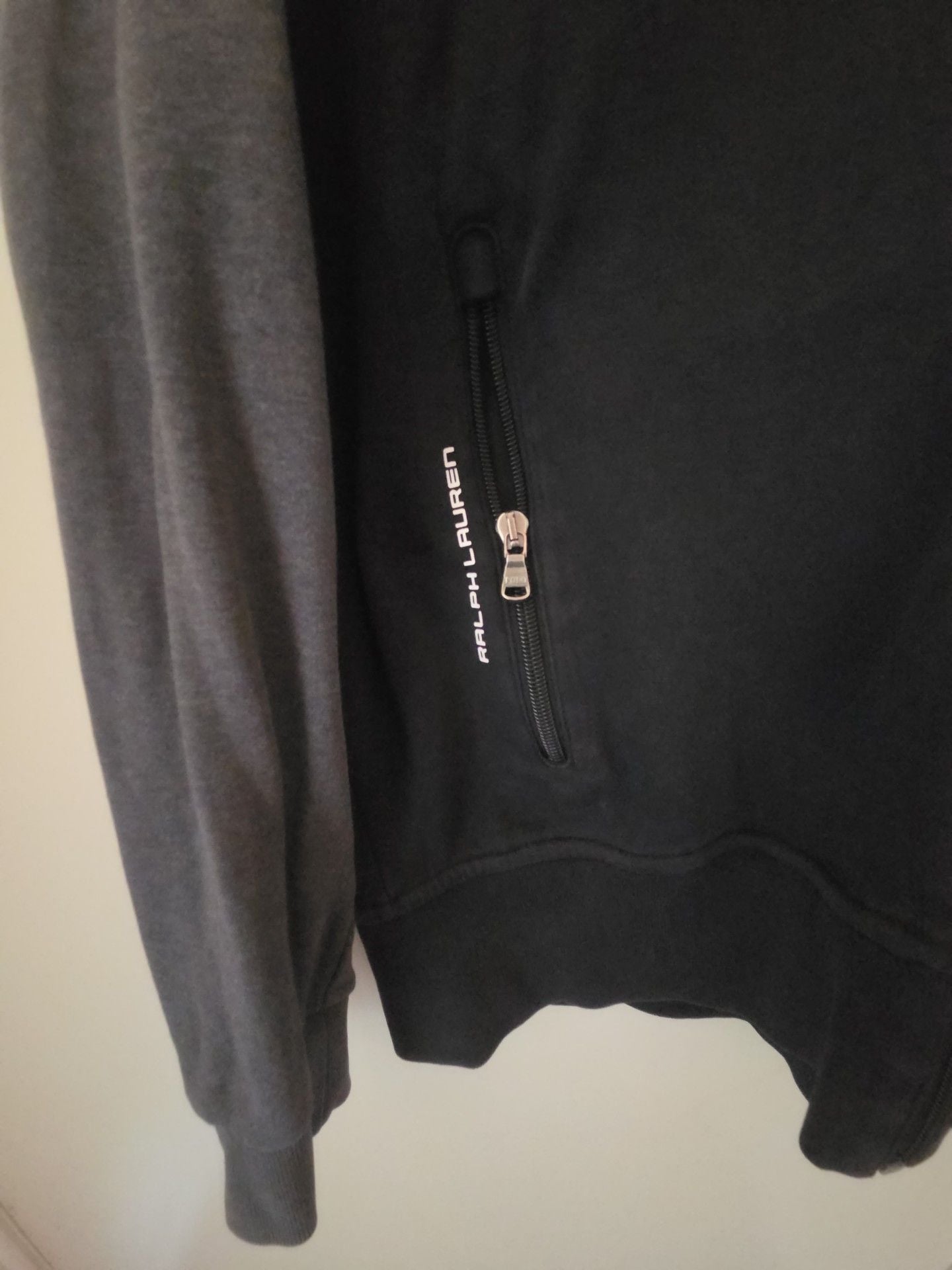 Polo Ralph Lauren Track Jacket Size M Black Gray Full Zip Performance 4