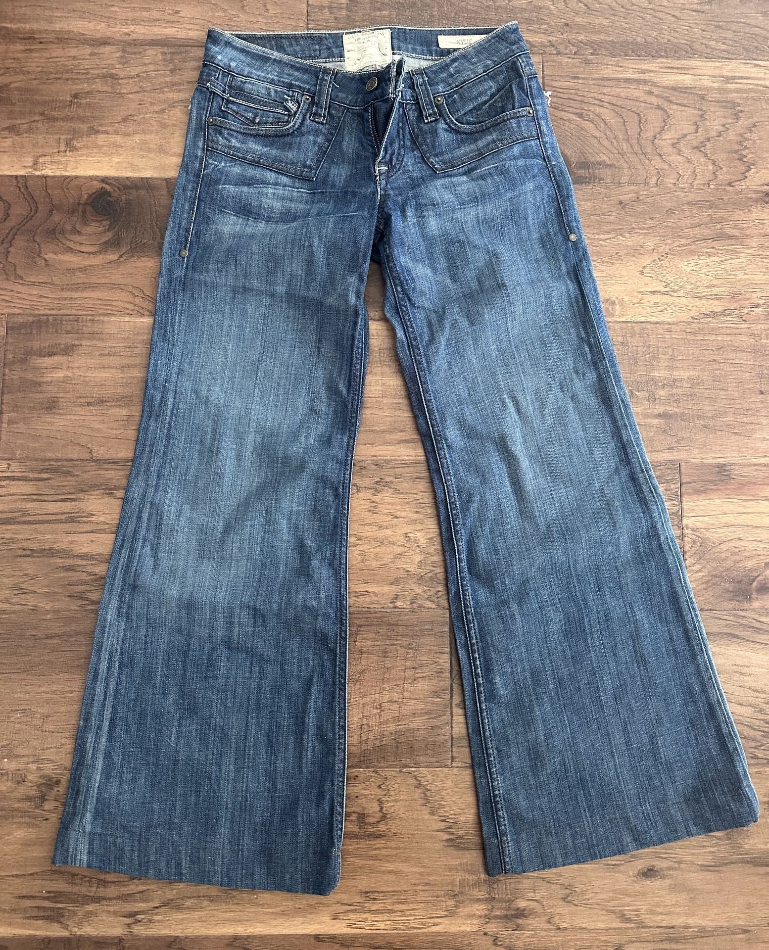 Taverniti So Kylie Jeans Size 27 Flare Blue Denim 3