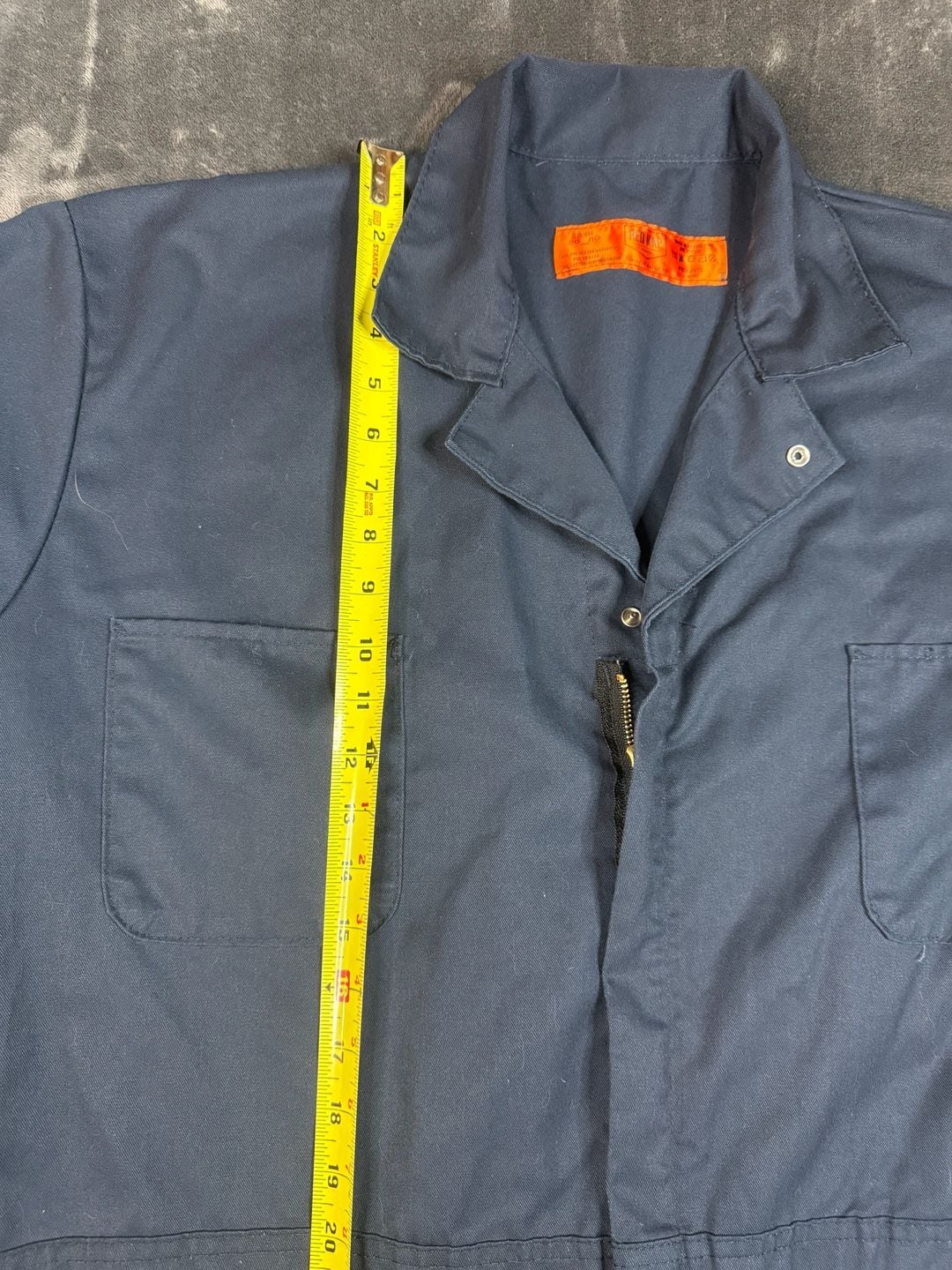 Red Kap Twill Action Coverall Size 50 RG Navy Blue Work Jumpsuit#143 2