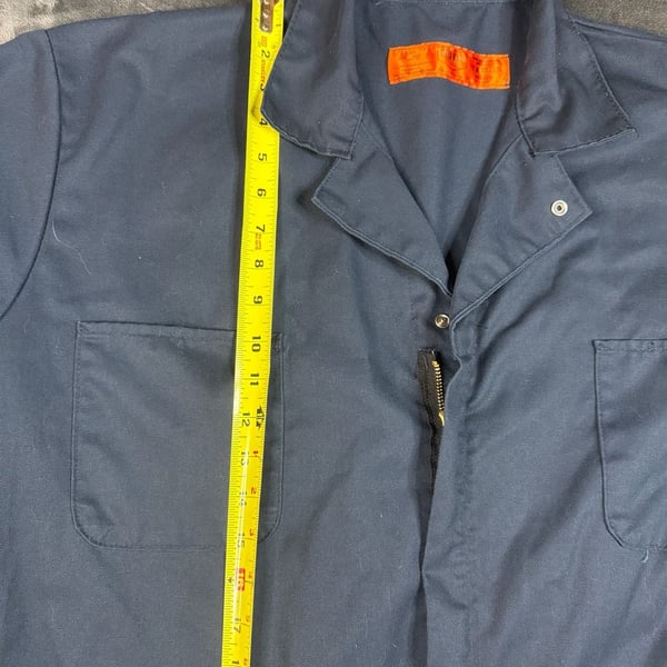 Red Kap Twill Action Coverall Size 50 RG Navy Blue Work Jumpsuit#143