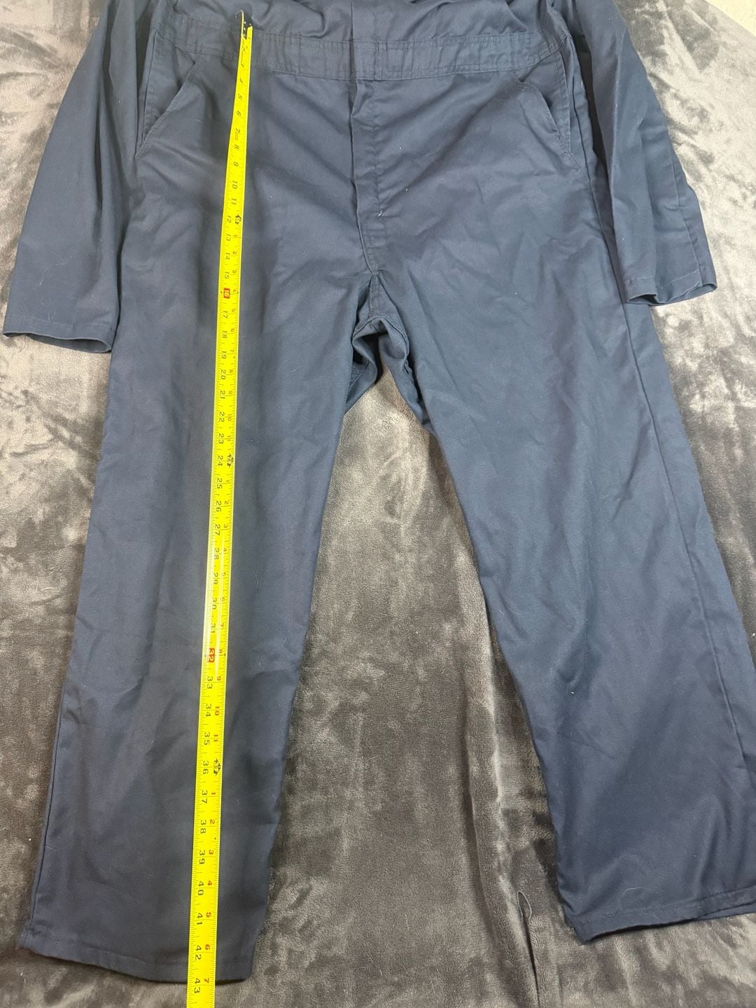 Red Kap Twill Action Coverall Size 50 RG Navy Blue Work Jumpsuit#143 4