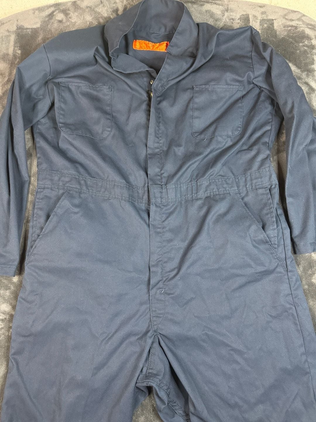 Red Kap Twill Action Coverall Size 50 RG Navy Blue Work Jumpsuit#143 7