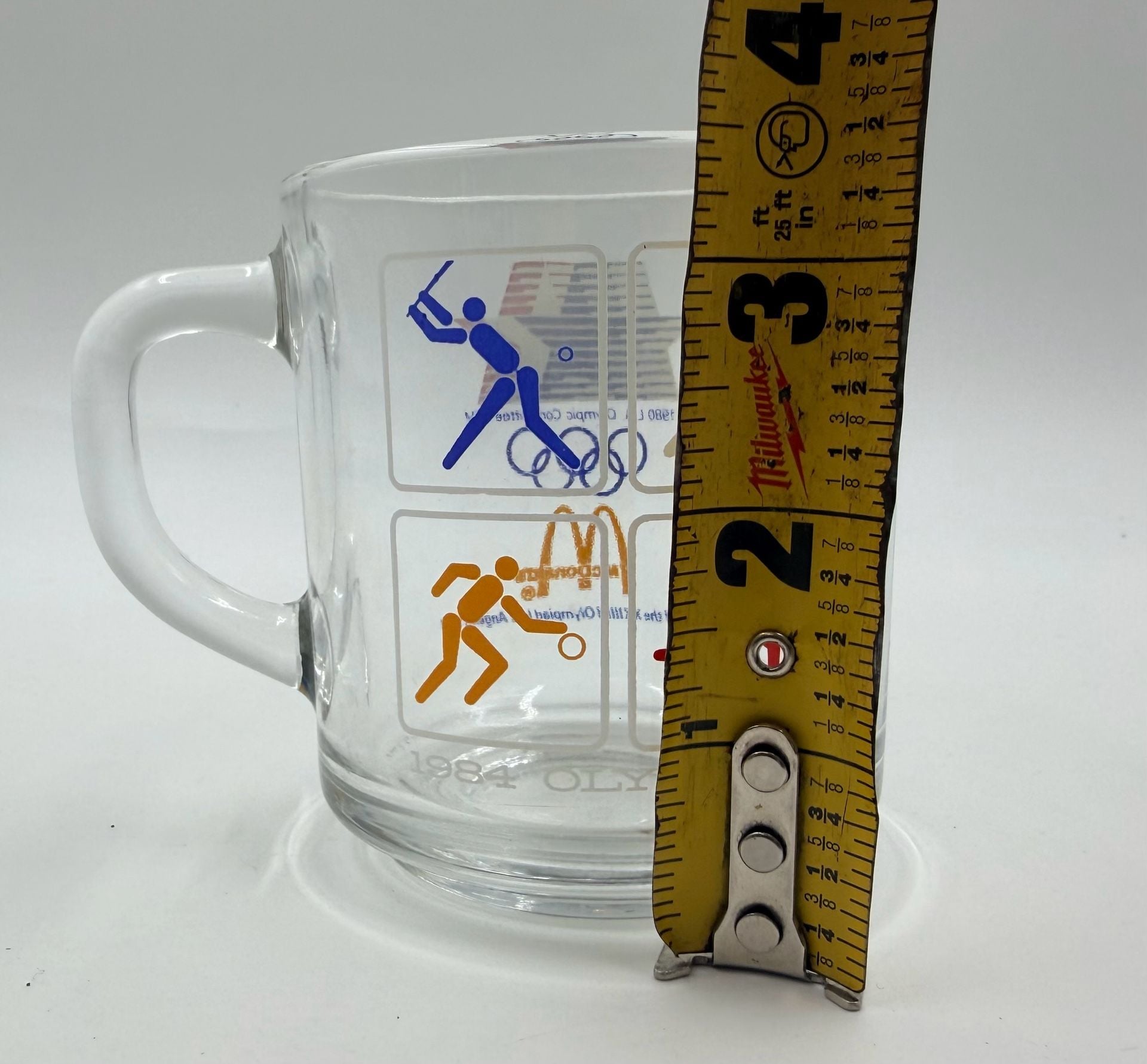 McDonald's 1984 Los Angeles Olympics Vintage Glass Coffee Mug Cup 7
