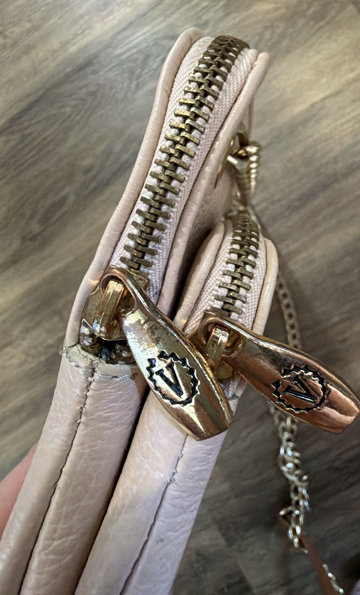 Valentina Pink Leather Chain Crossbody Shoulder Bag 4