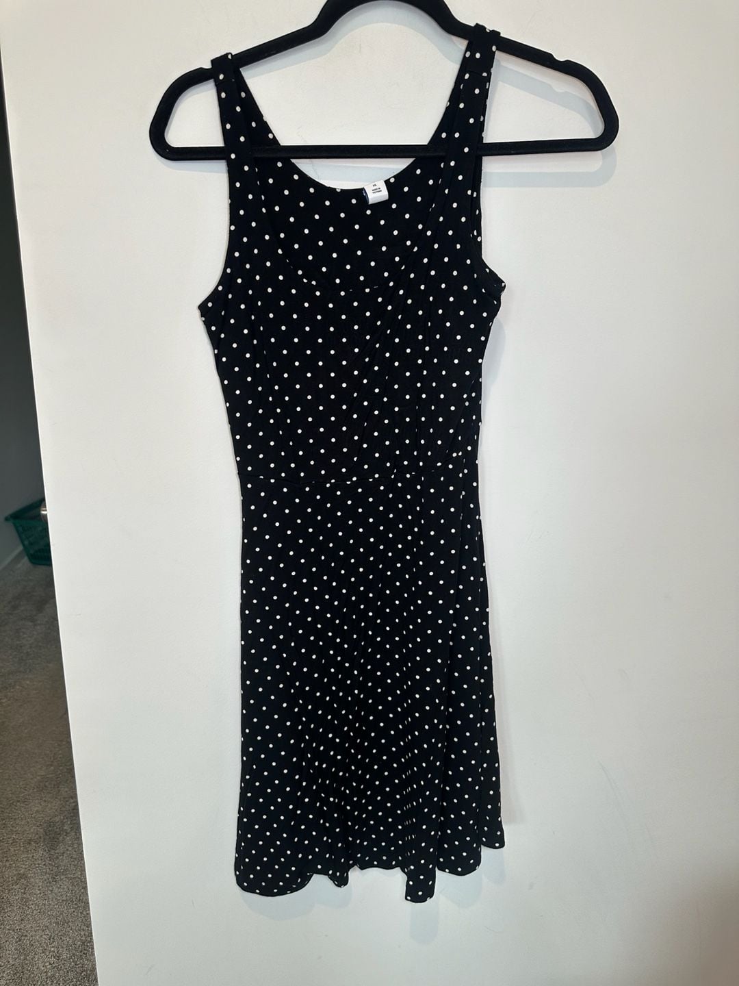 Old Navy Polka Dot Dress Size XS Black White Sleeveless Mini 2