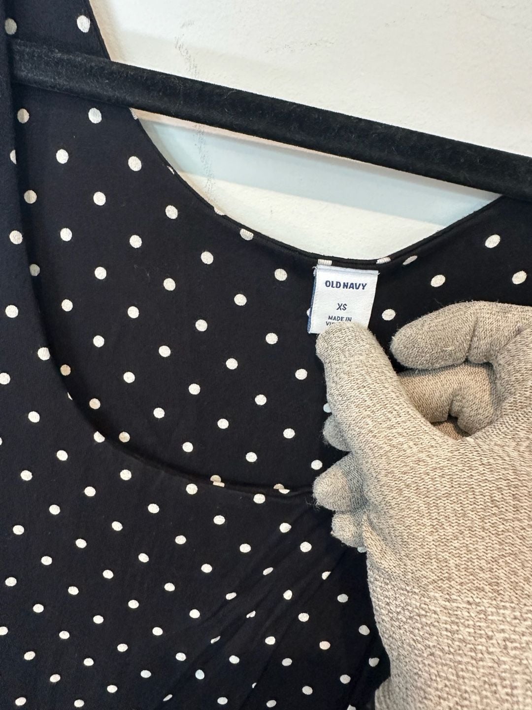 Old Navy Polka Dot Dress Size XS Black White Sleeveless Mini 3