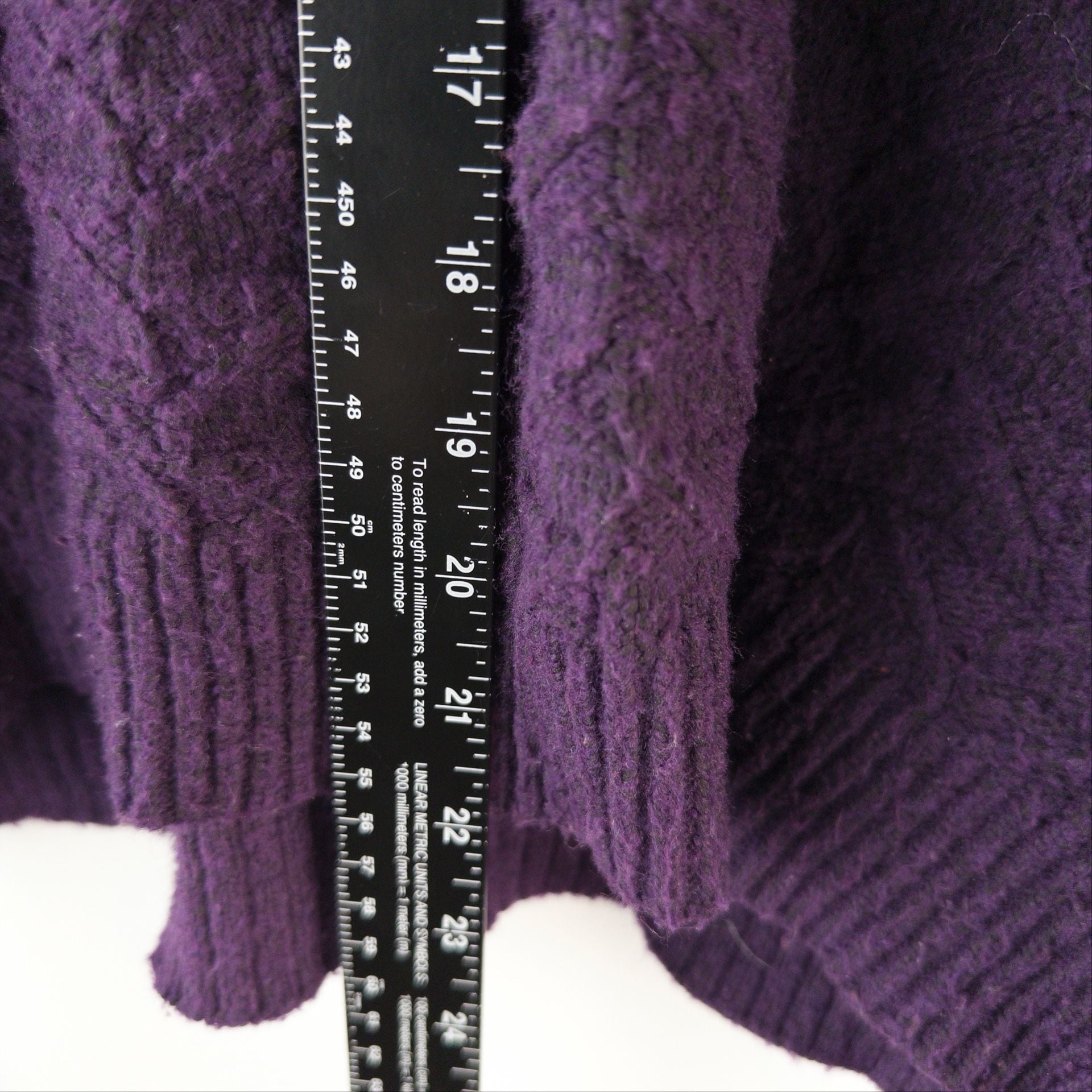 Croft & Barrow Sweater Size XL Purple Cable Knit Long Sleeve Crewneck 5