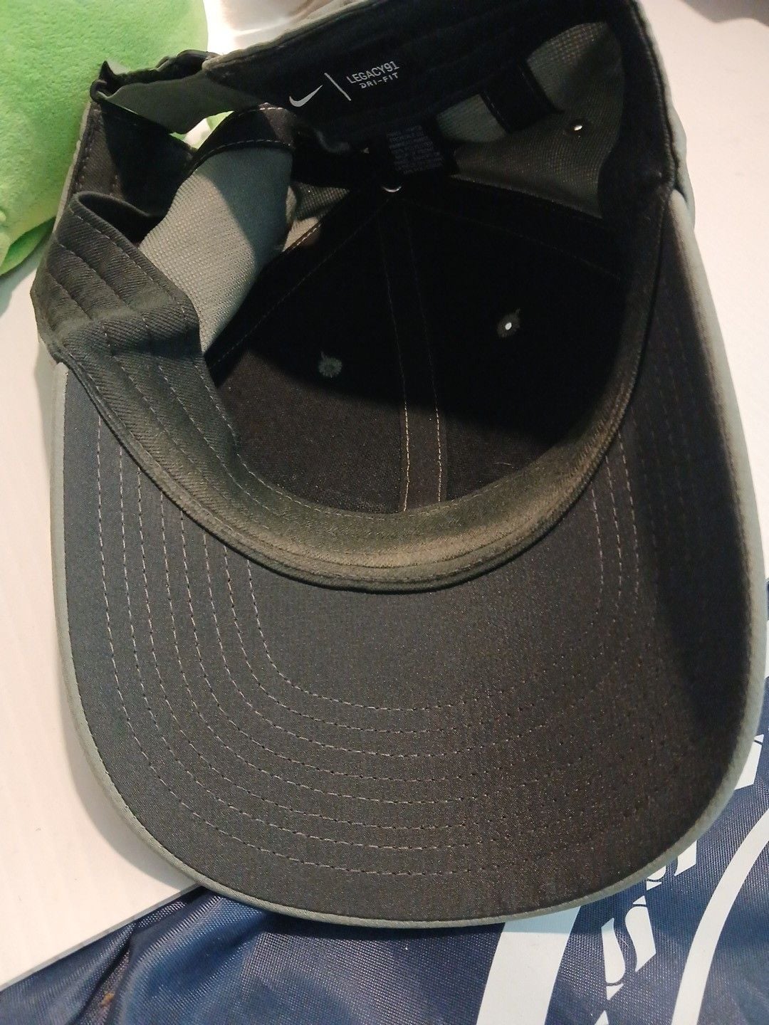 Nike Legacy91 Dri-FIT Hat Green Black Swoosh Strapback Cap 8