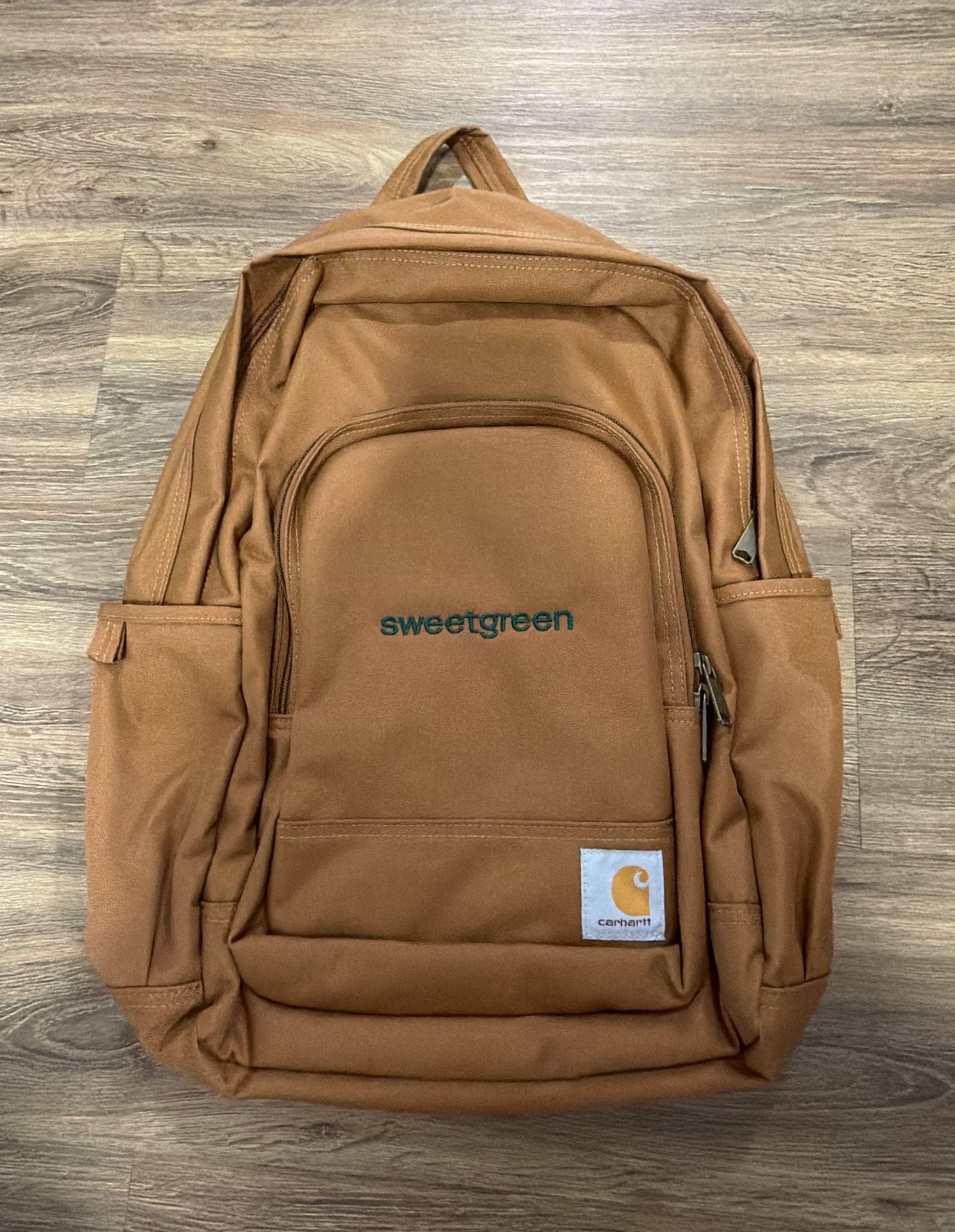 Carhartt Classic Laptop Backpack Brown Sweetgreen Logo 2