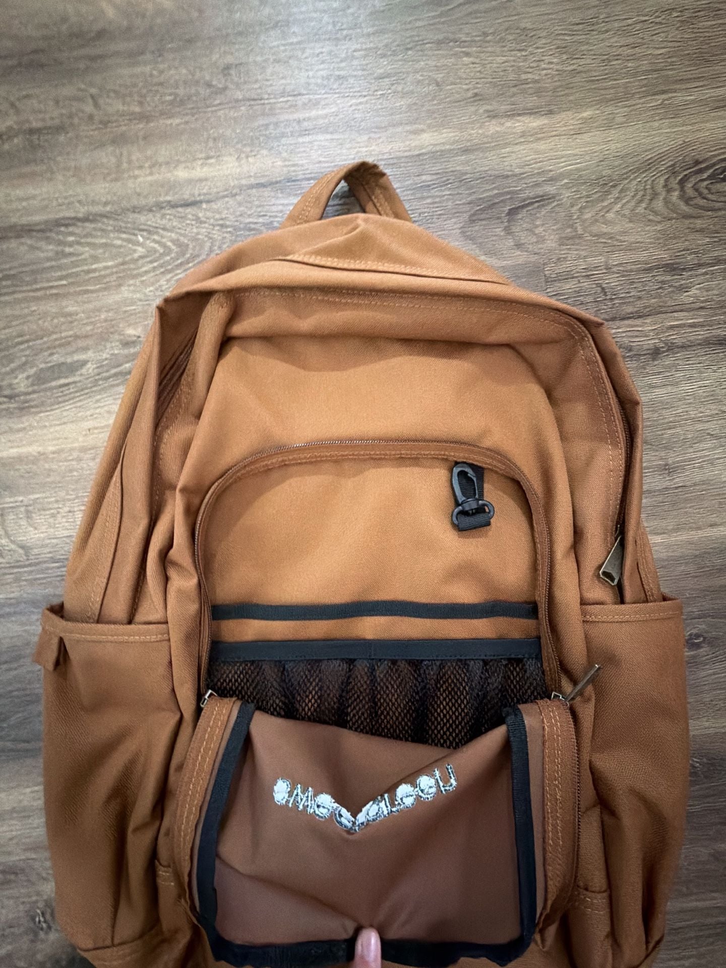 Carhartt Classic Laptop Backpack Brown Sweetgreen Logo 4