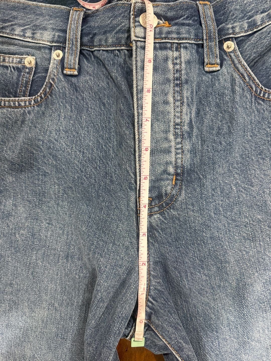 J.Crew Premium Edition Slim Boyfriend Patchwork Jeans 29 Blue Button Fly Boho 11