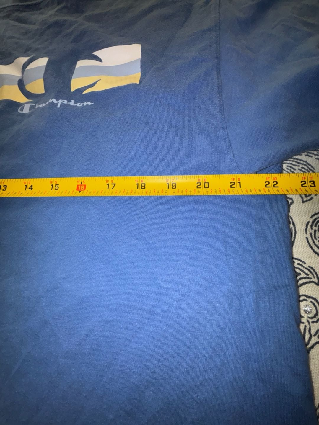 Champion Graphic T-Shirt Size XL Blue Striped Logo 7