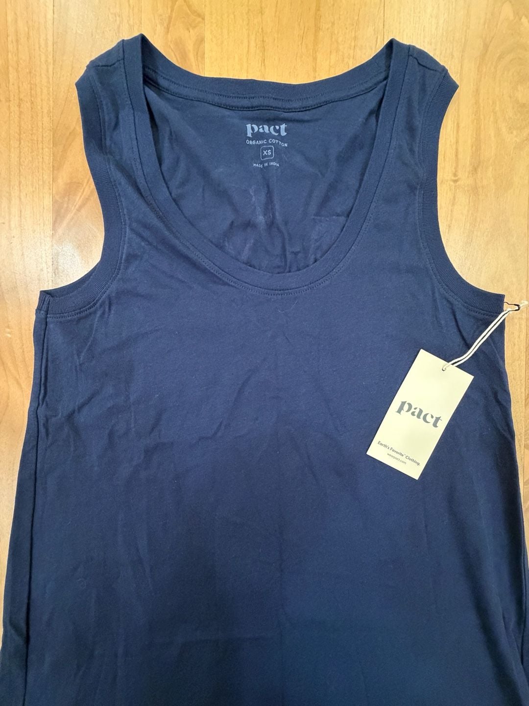 Pact Organic Cotton Tank Maxi Dress Size XS Blue 7