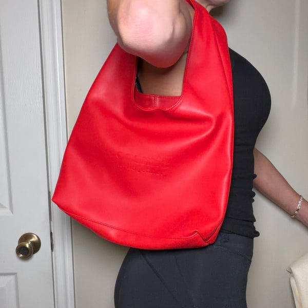 Kylie Jenner Cosmic Red Logo Shoulder Bag