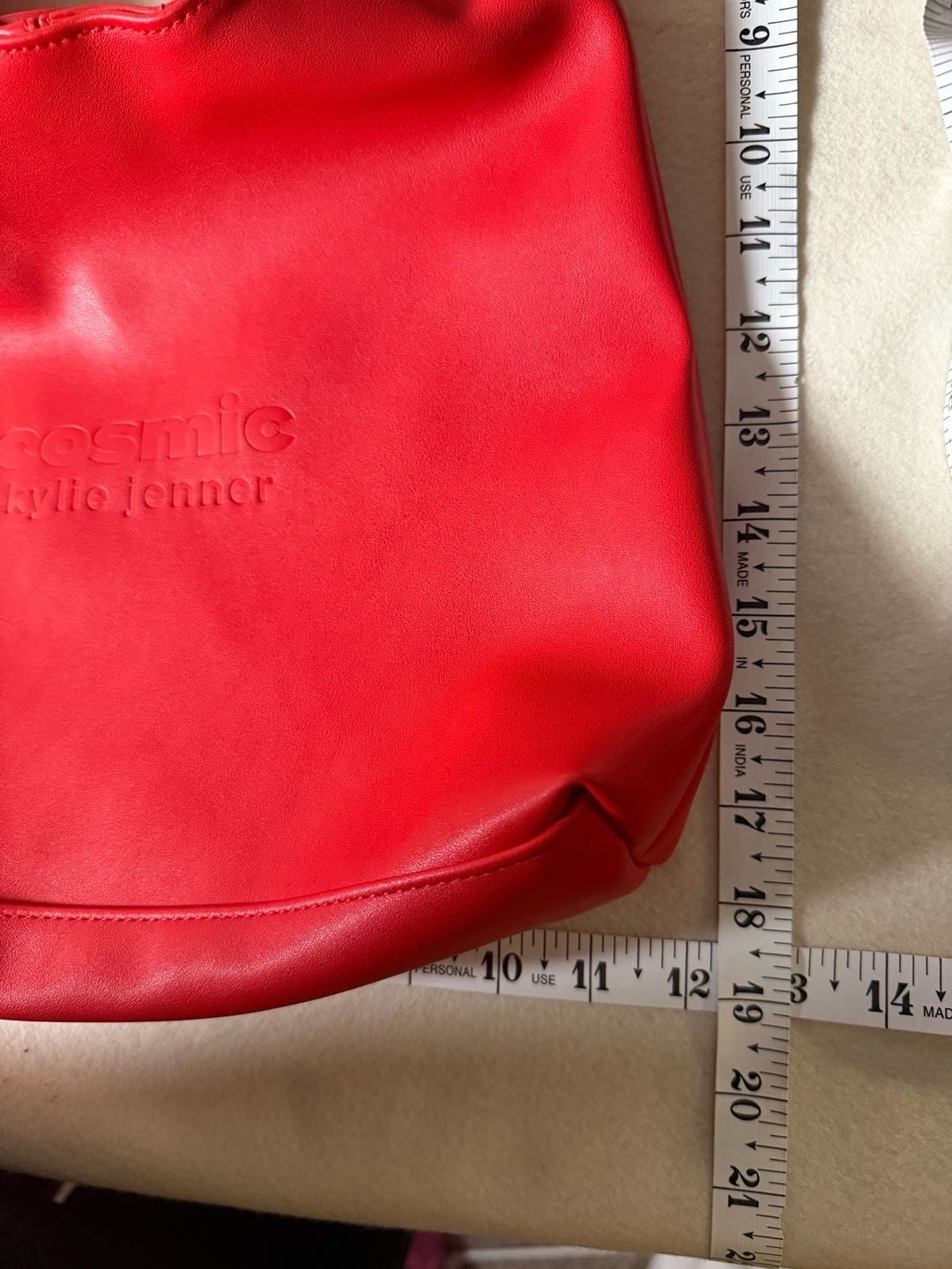 Kylie Jenner Cosmic Red Logo Shoulder Bag 6