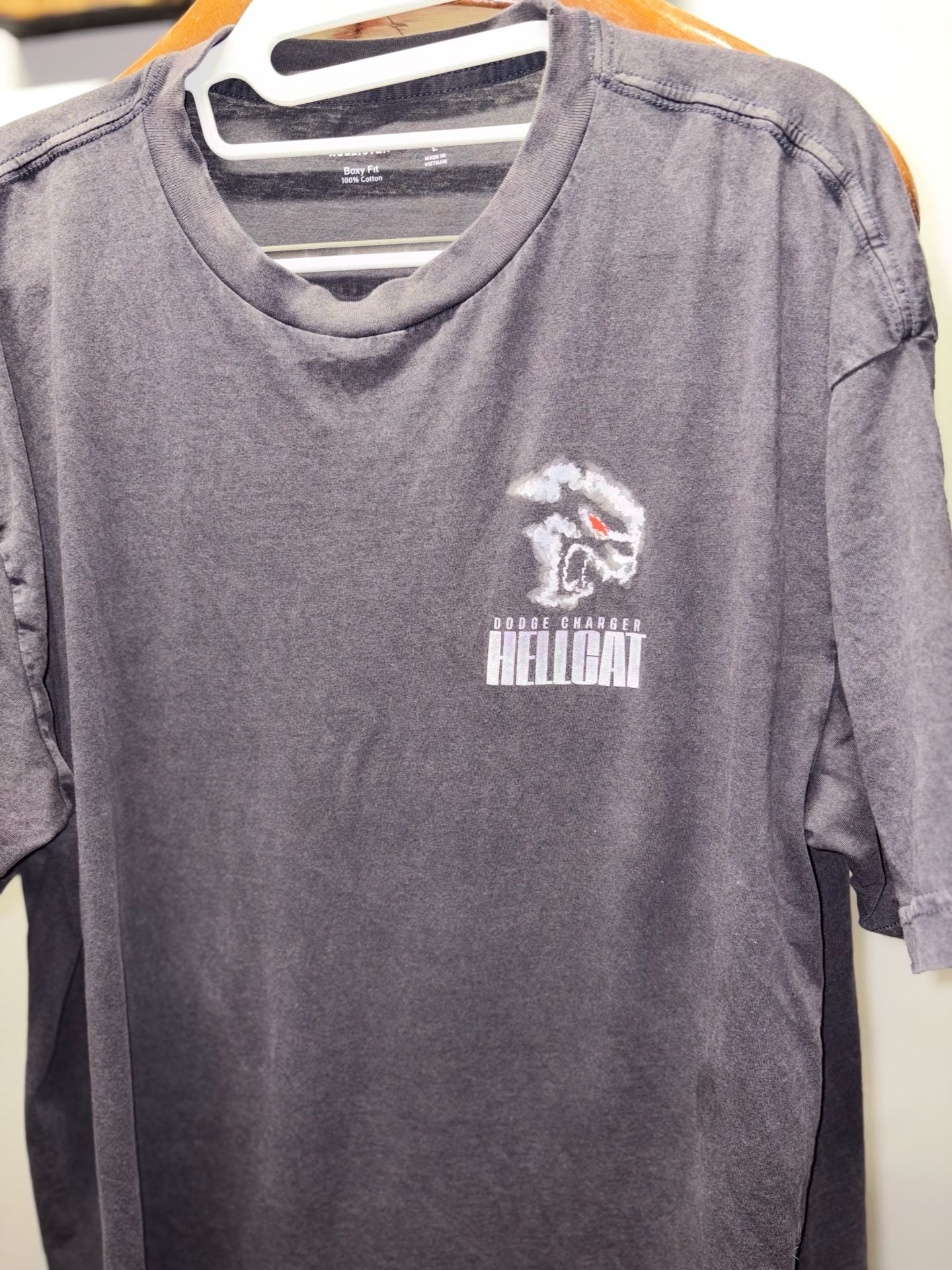 Hollister Dodge Charger Hellcat Boxy Fit T-Shirt Size L 5