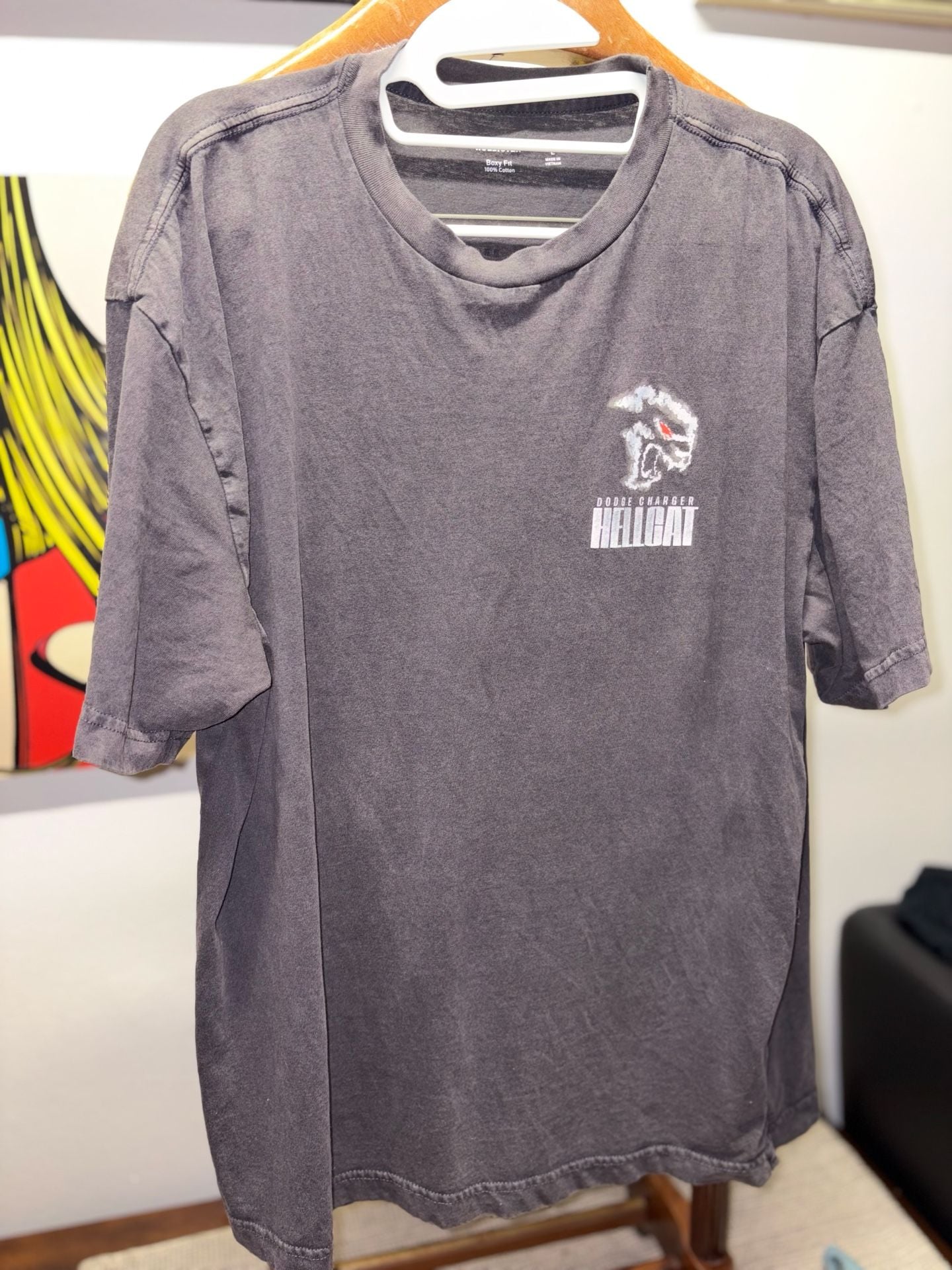 Hollister Dodge Charger Hellcat Boxy Fit T-Shirt Size L 7