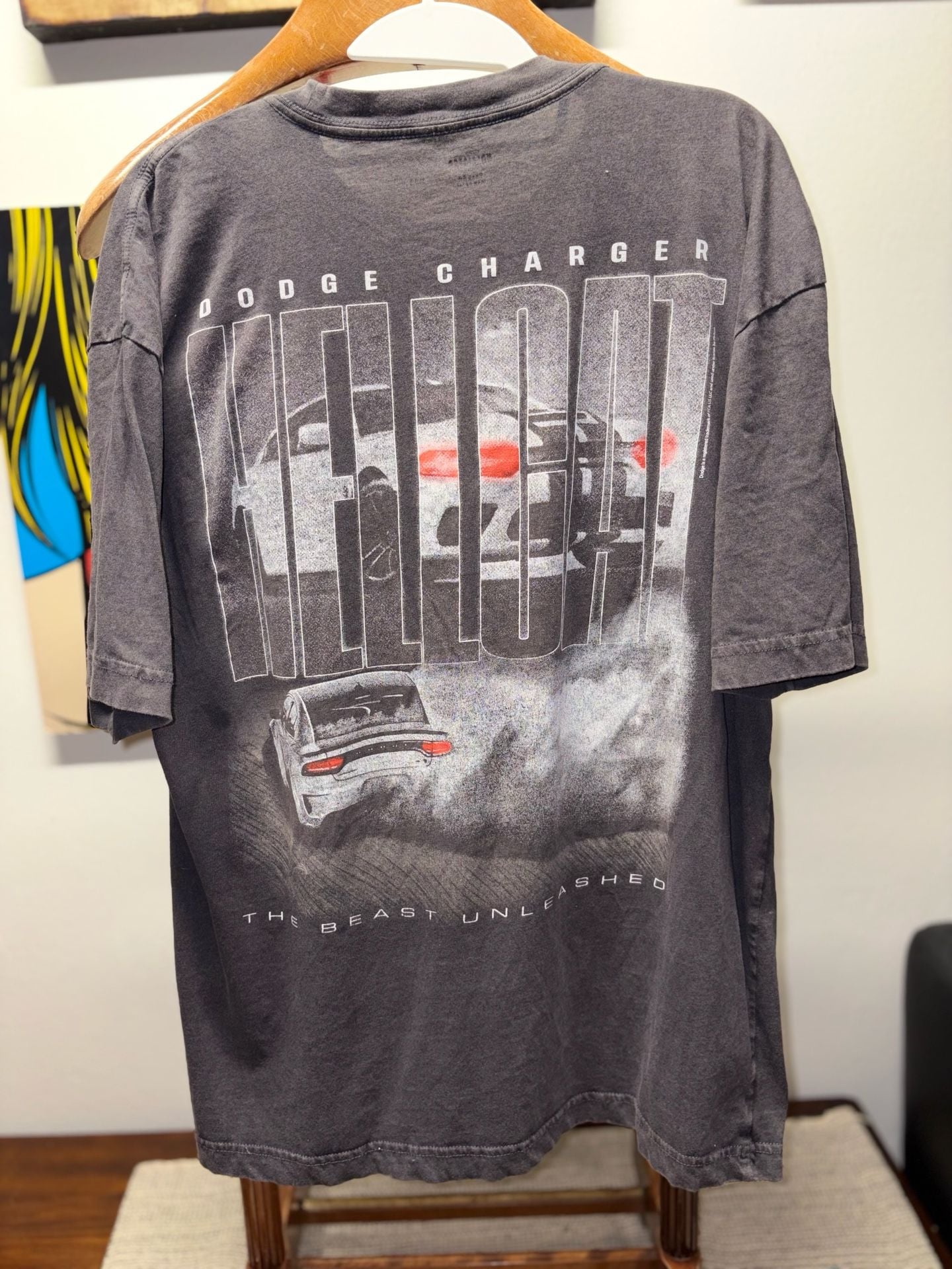 Hollister Dodge Charger Hellcat Boxy Fit T-Shirt Size L 8