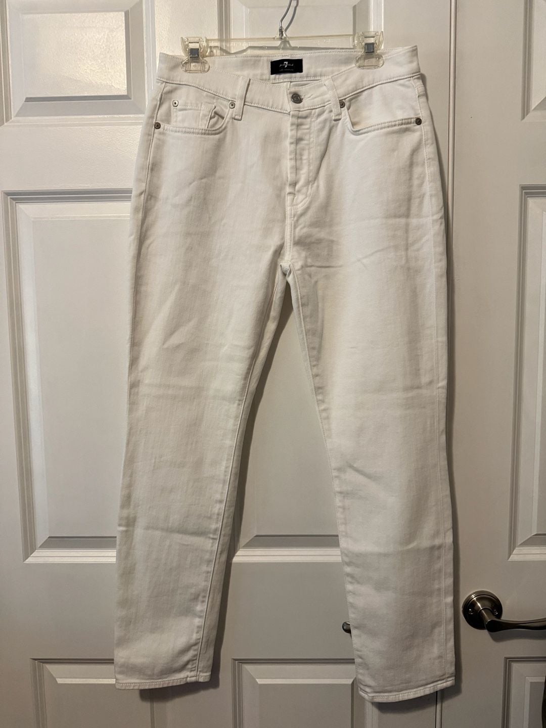 7 For All Mankind Josefina White Jeans Size 28 5