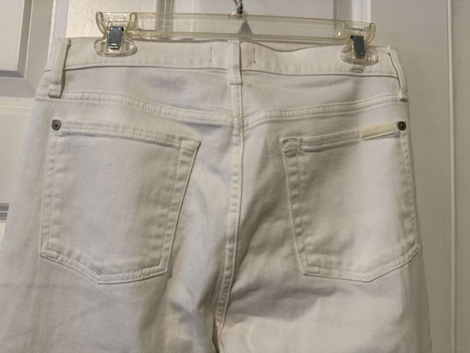 7 For All Mankind Josefina White Jeans Size 28 8
