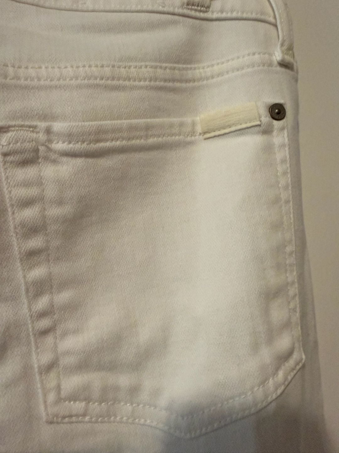 7 For All Mankind Josefina White Jeans Size 28 9