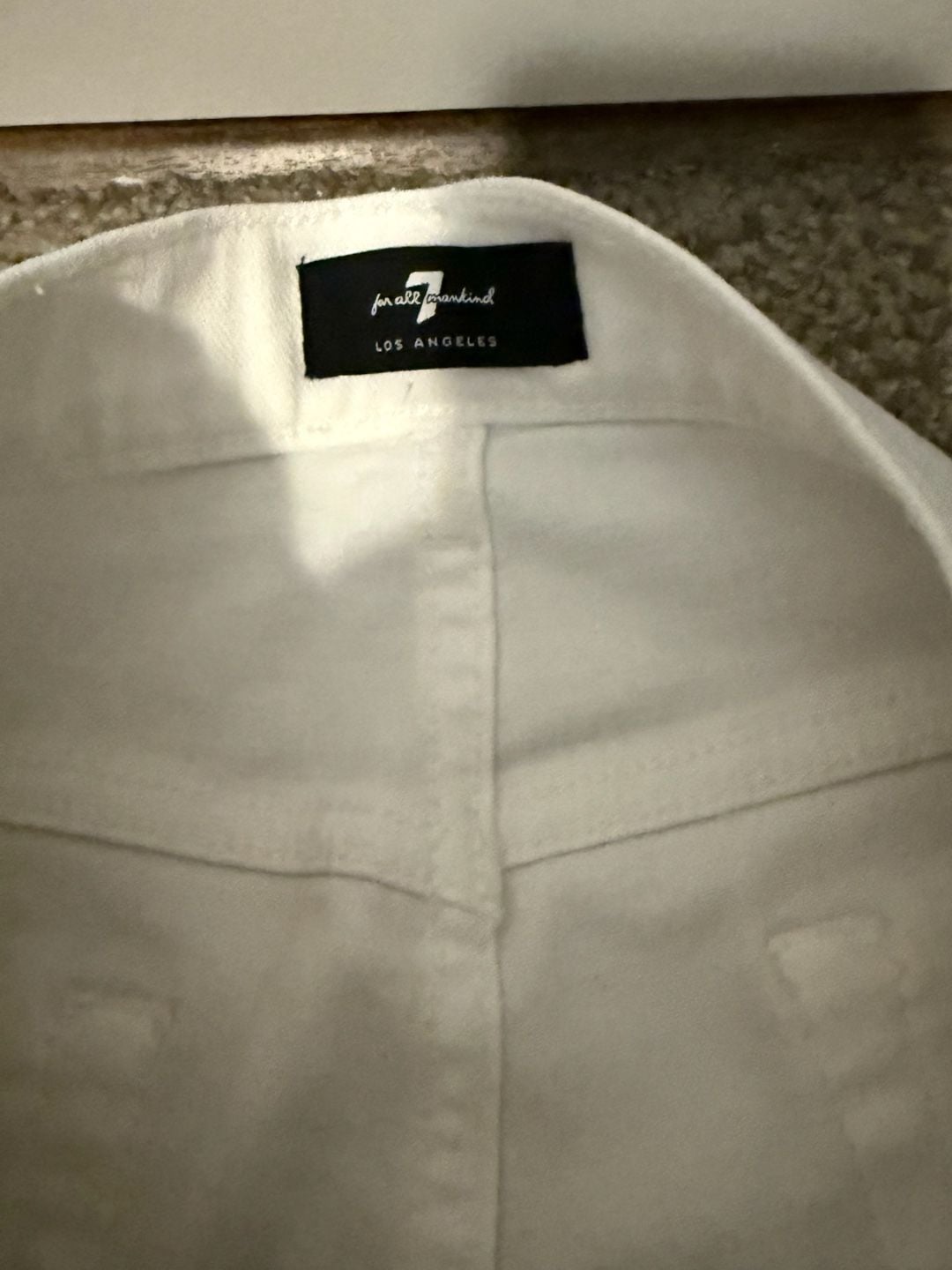 7 For All Mankind Josefina White Jeans Size 28 14