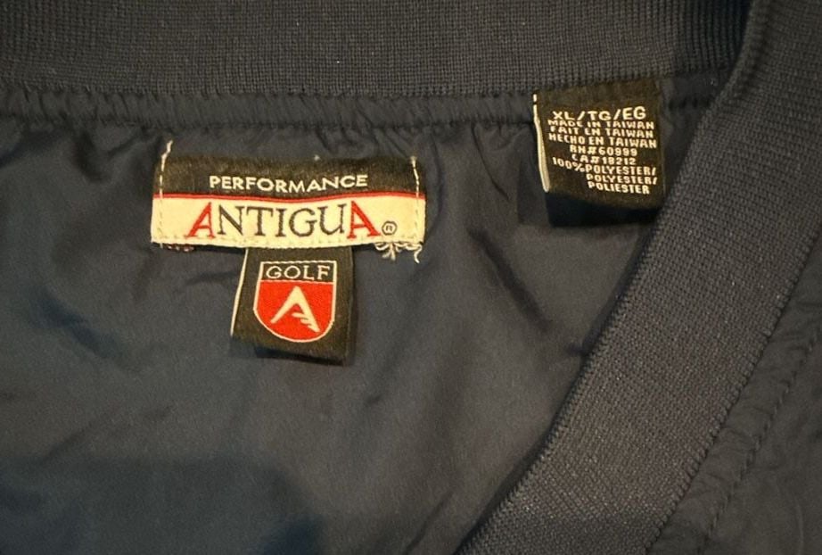 Antigua Detroit Tigers Windbreaker Jacket Size XL Navy V-Neck Pullover 4