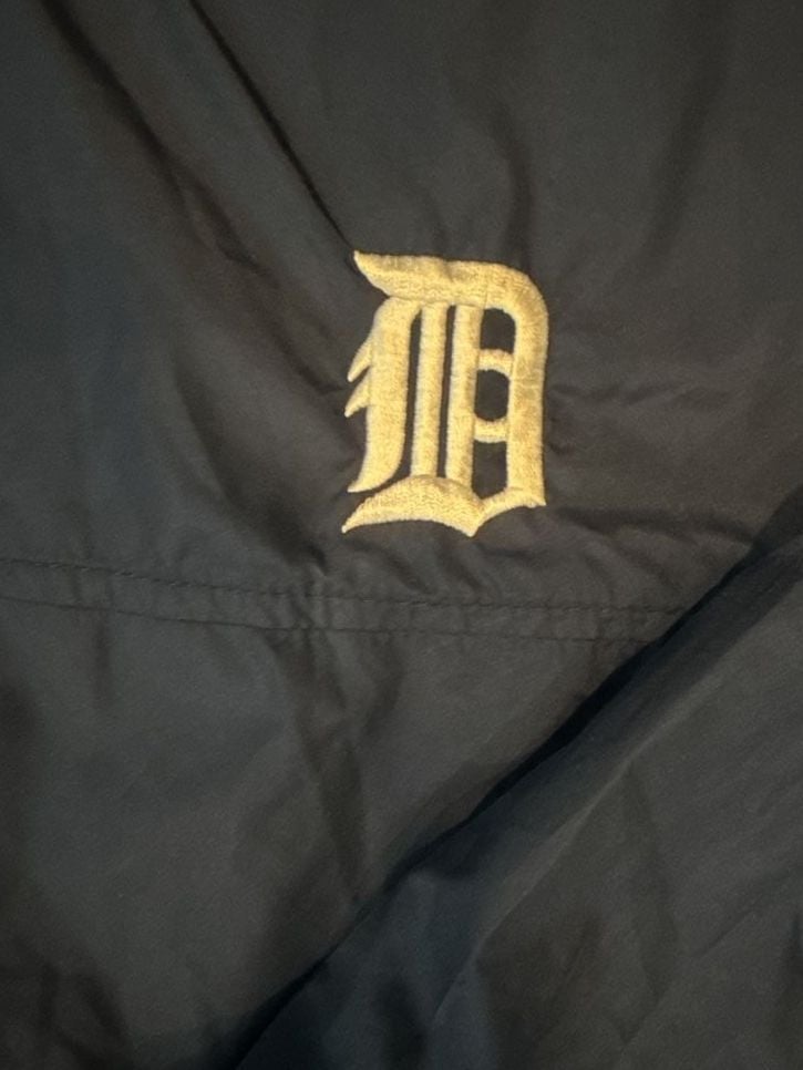 Antigua Detroit Tigers Windbreaker Jacket Size XL Navy V-Neck Pullover 5