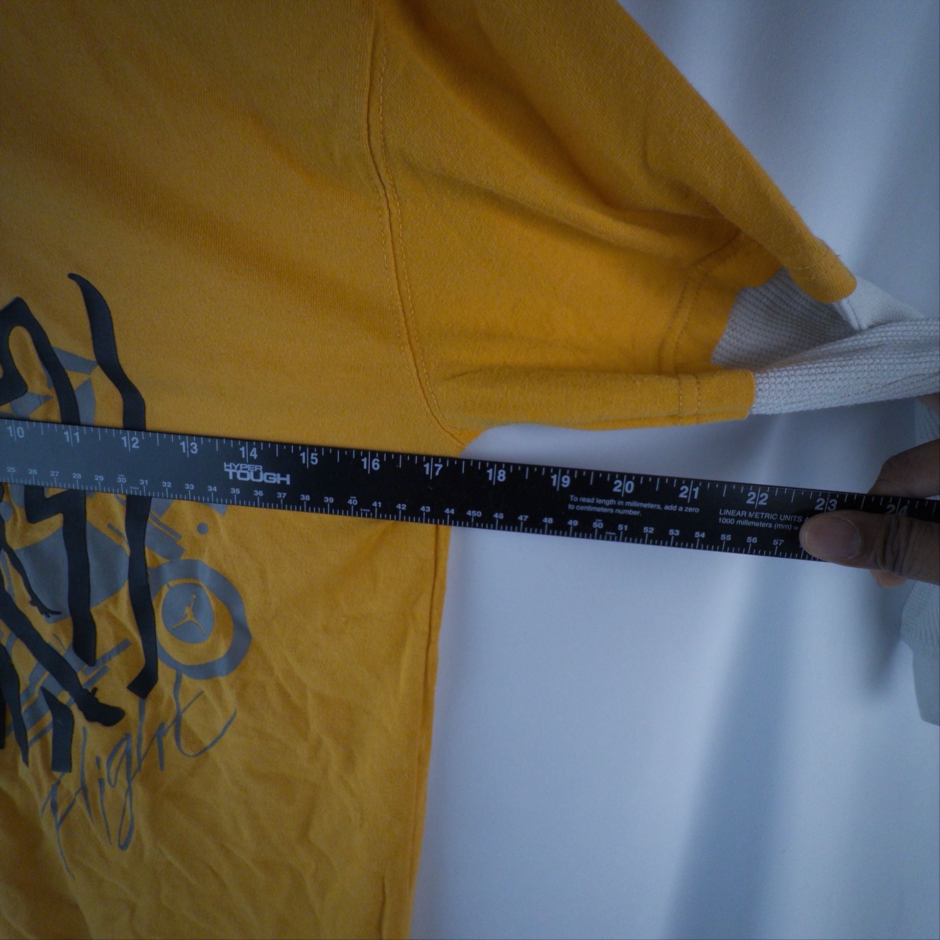 Jordan Flight Long Sleeve Graphic Tee Size M (12-14) Yellow White 5