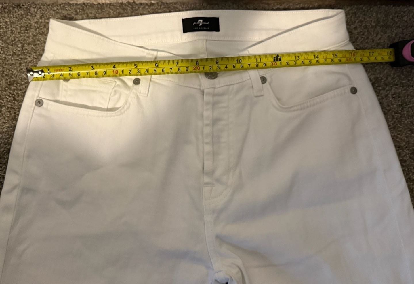 7 For All Mankind Josefina White Jeans Size 28 13