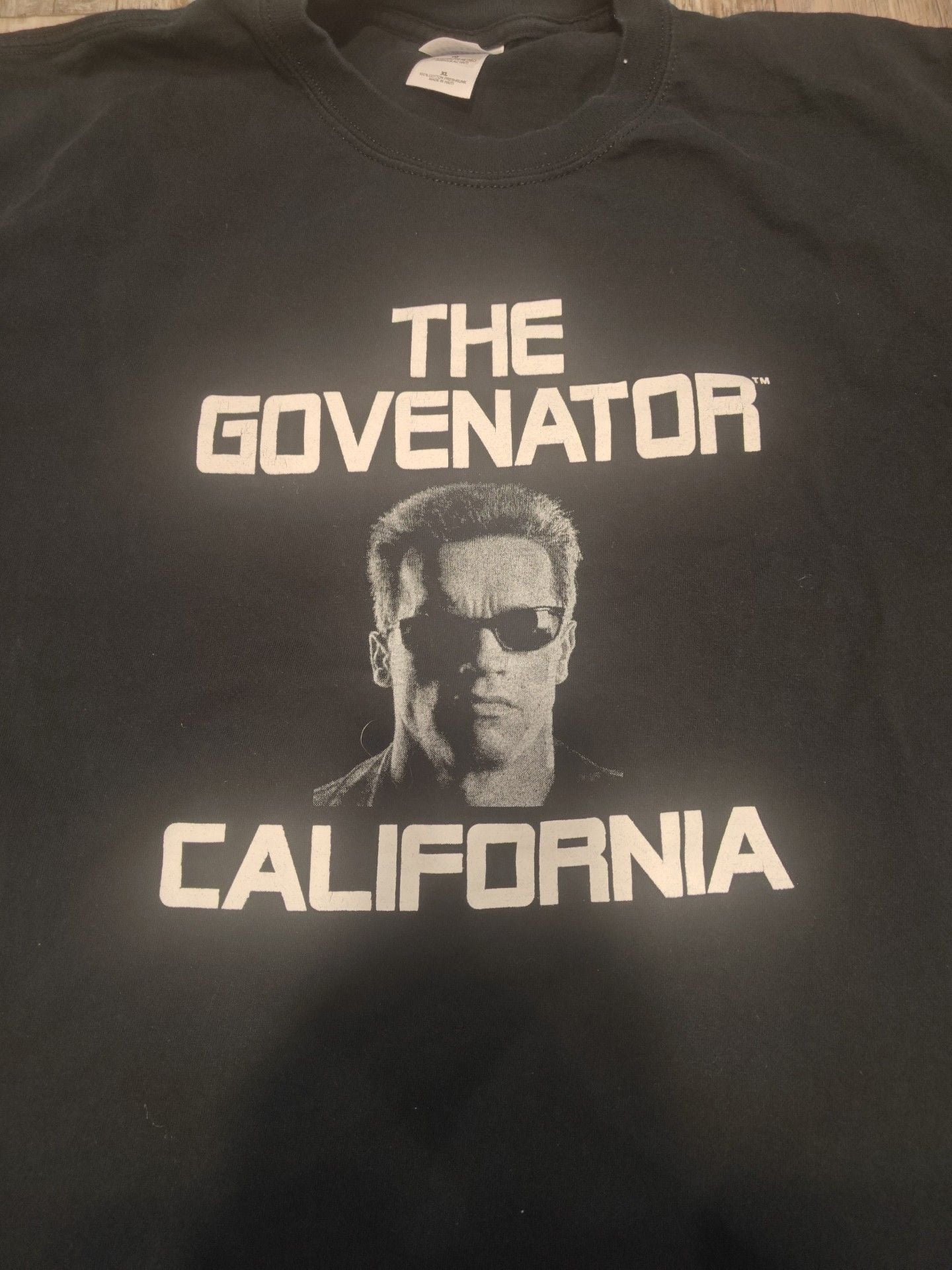 Gildan The Govenator California T-Shirt Size XL Black Vintage 2