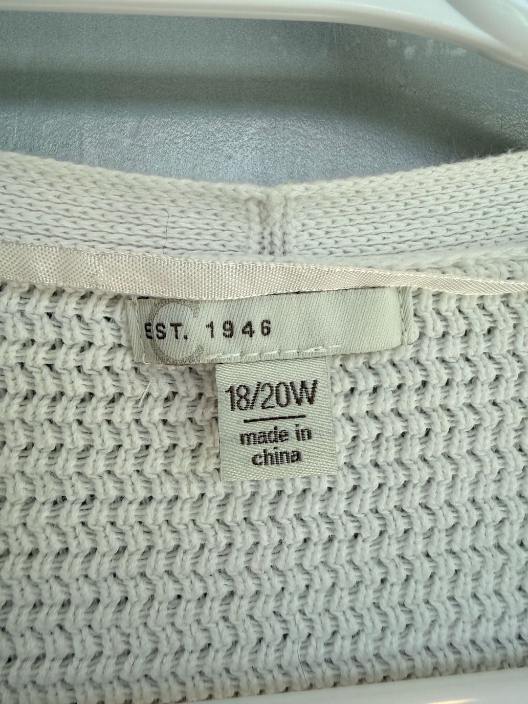 EST 1946 Cato Cardigan Womens 18/20W Plus Striped Long Duster Lace Up Sleeve 4