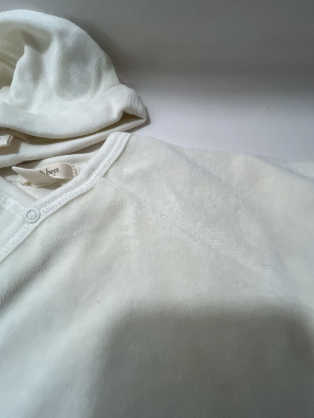Burt's Bees Baby Kimono Robe Size 6-9 Mo Ivory Organic Cotton 10