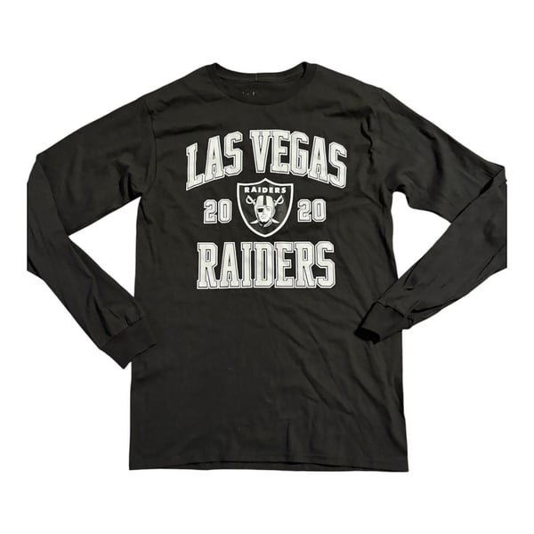 NFL Team Apparel Las Vegas Raiders Long Sleeve T-Shirt Size S Black