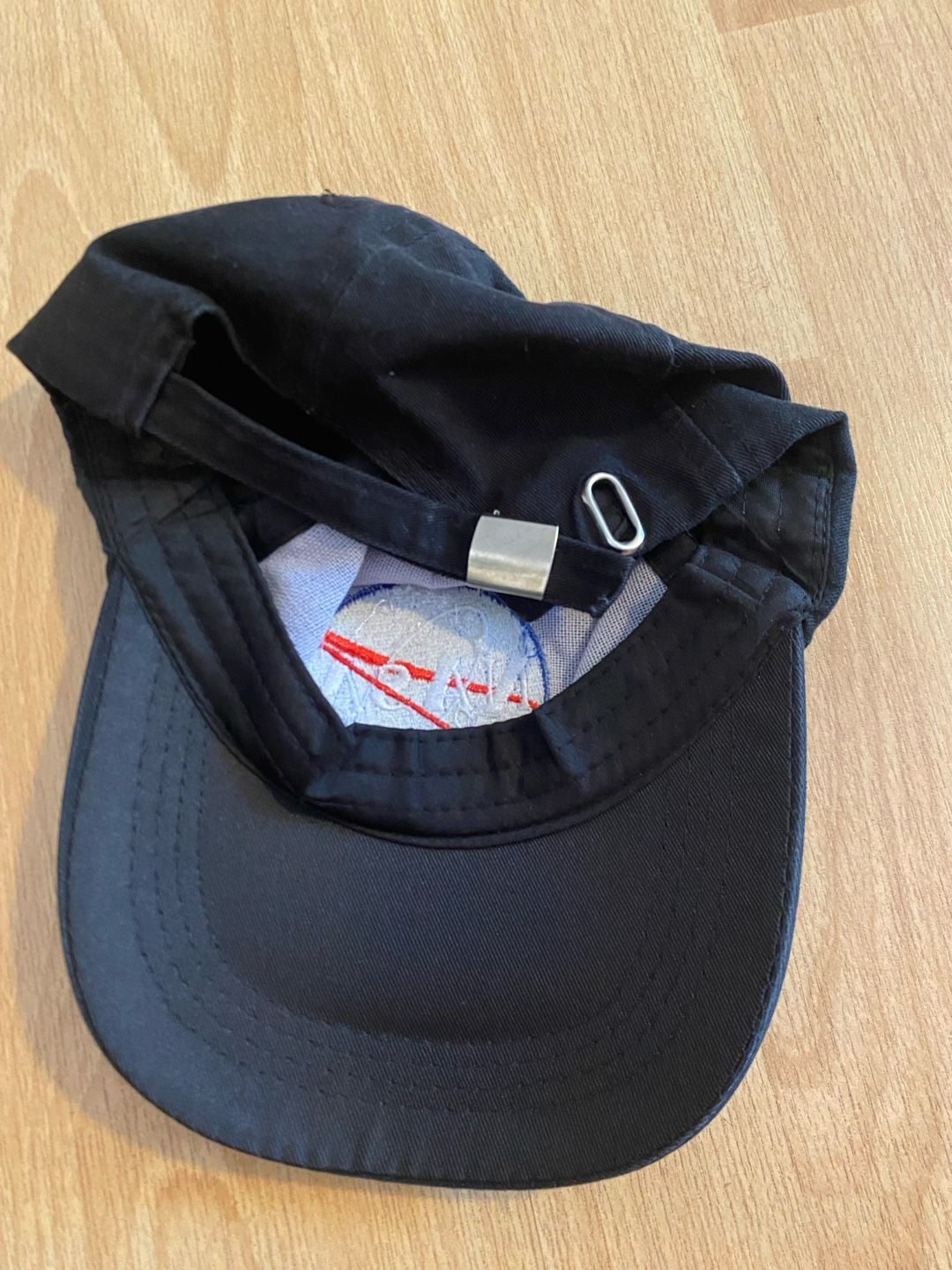 NASA Baseball Cap Black Embroidered Space Logo Adjustable 3