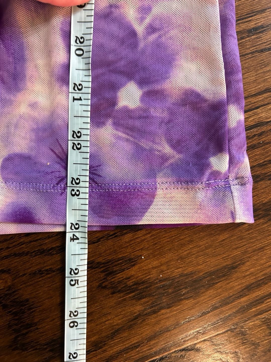 White House Black Market Mesh Turtleneck Size XXS Purple Floral Print 10