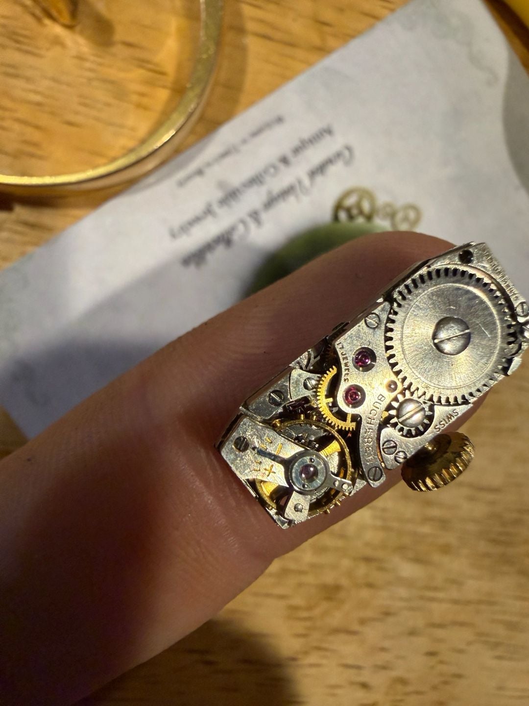 Bucherer 17 Jewels Gold Plated Swiss Vintage Watch non running 6