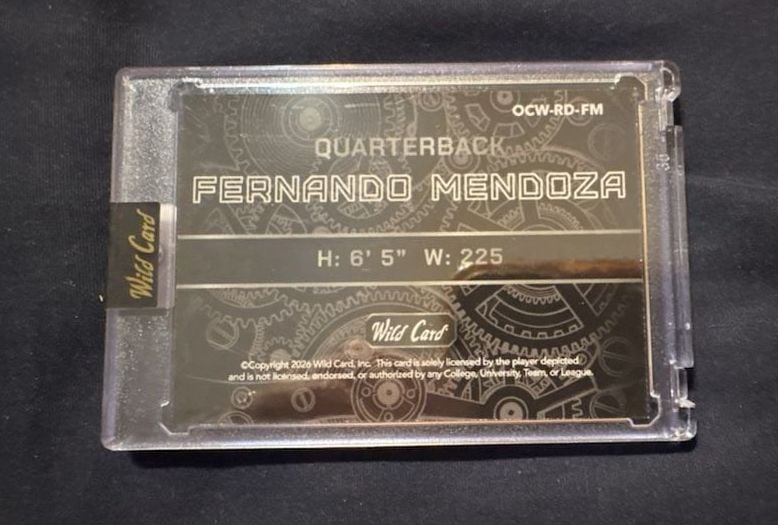 Wild Card QB1 On The Clock Fernando Mendoza 3/3 Rookie Card 2