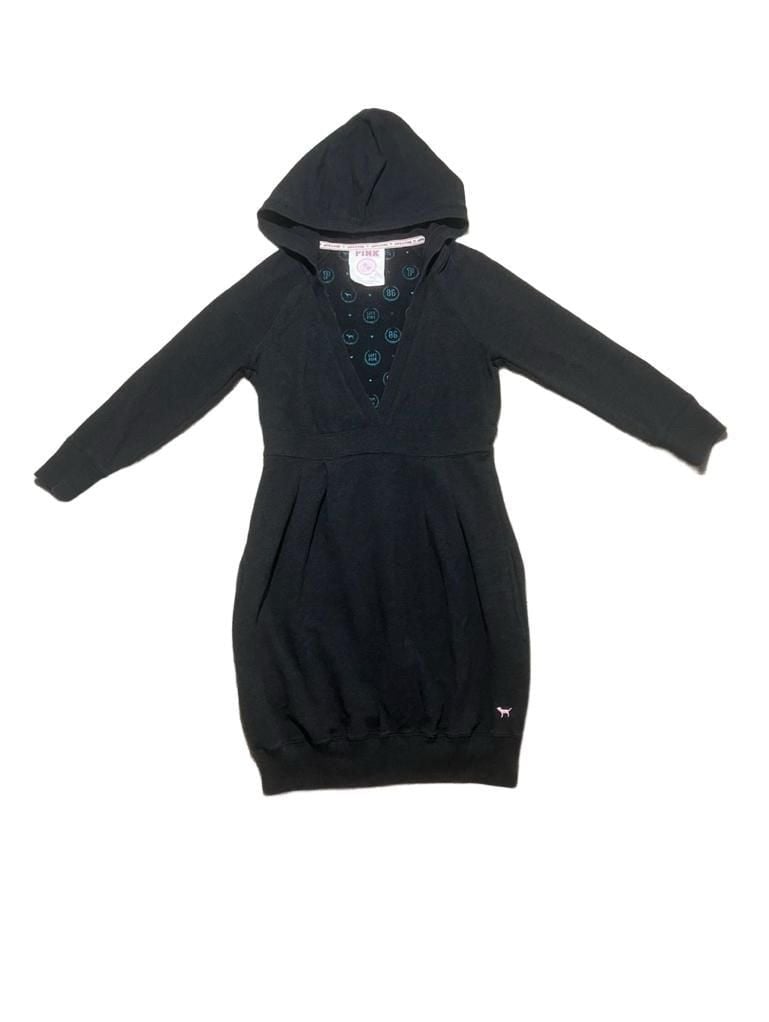 Victoria's Secret PINK Hoodie Dress Size M Black 2