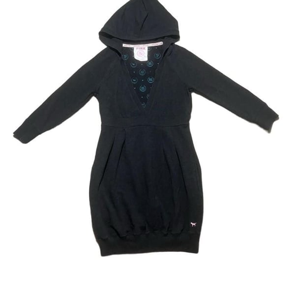 Victoria's Secret PINK Hoodie Dress Size M Black