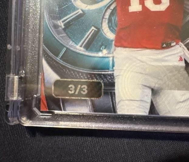 Wild Card QB1 On The Clock Fernando Mendoza 3/3 Rookie Card 3
