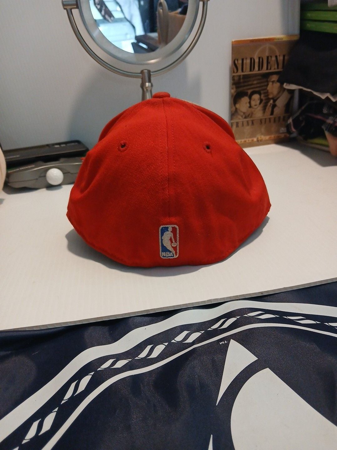NBA New Jersey Nets Fitted Hat Cap Red Blue Grey 4