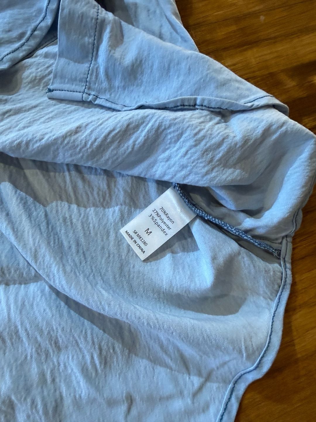 Mazik Sleeveless Denim Shirt Size M Light Blue (m1) 6