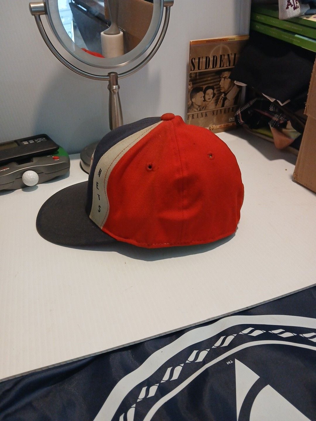 NBA New Jersey Nets Fitted Hat Cap Red Blue Grey 5